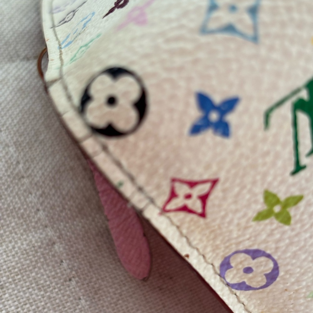 Louis Vuitton White Multicolor Monogram Wallet - Picture 6 of 7